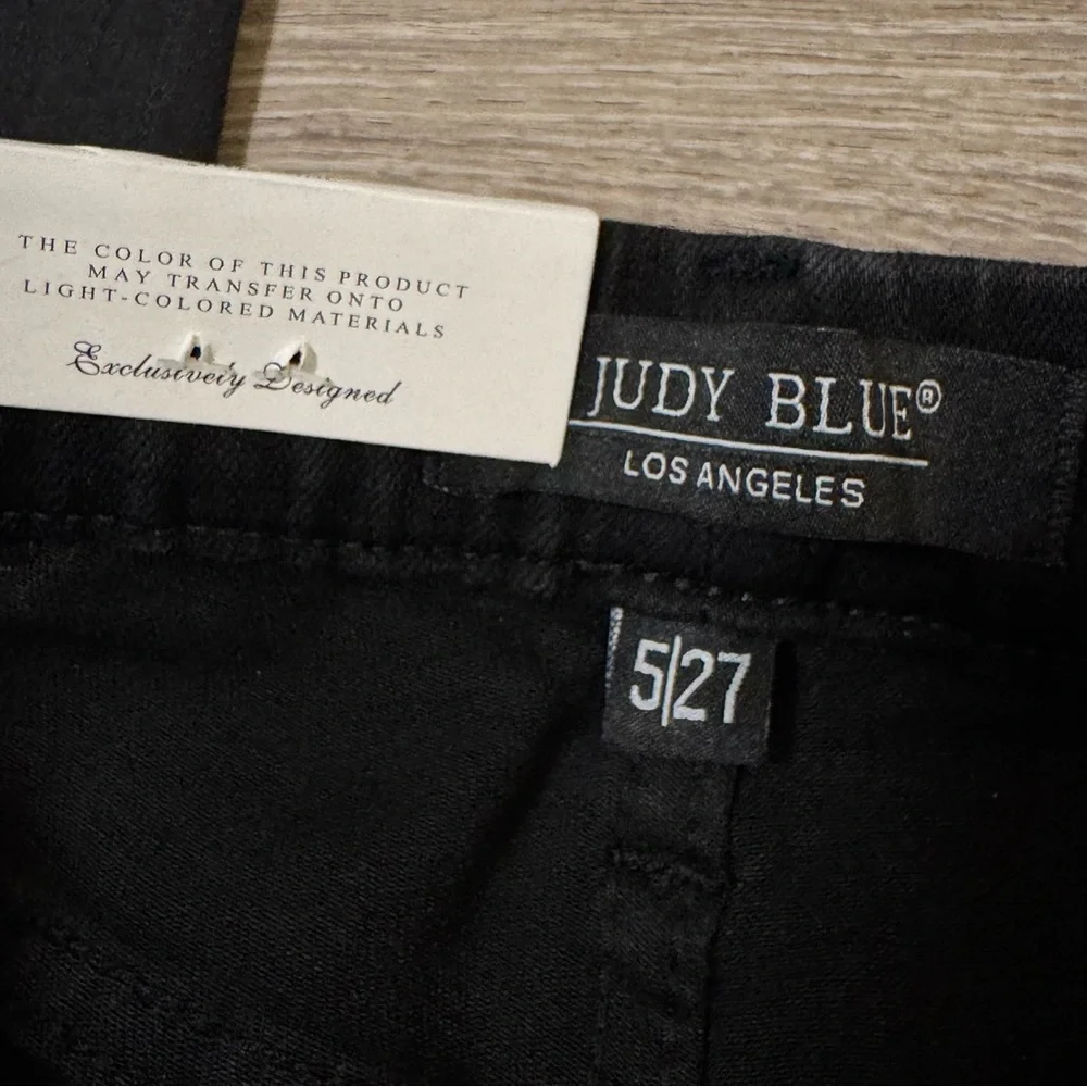 NEW JUDY BLUE pull on skinny jeans in black 5/27 high rise - Picture 8 of 11